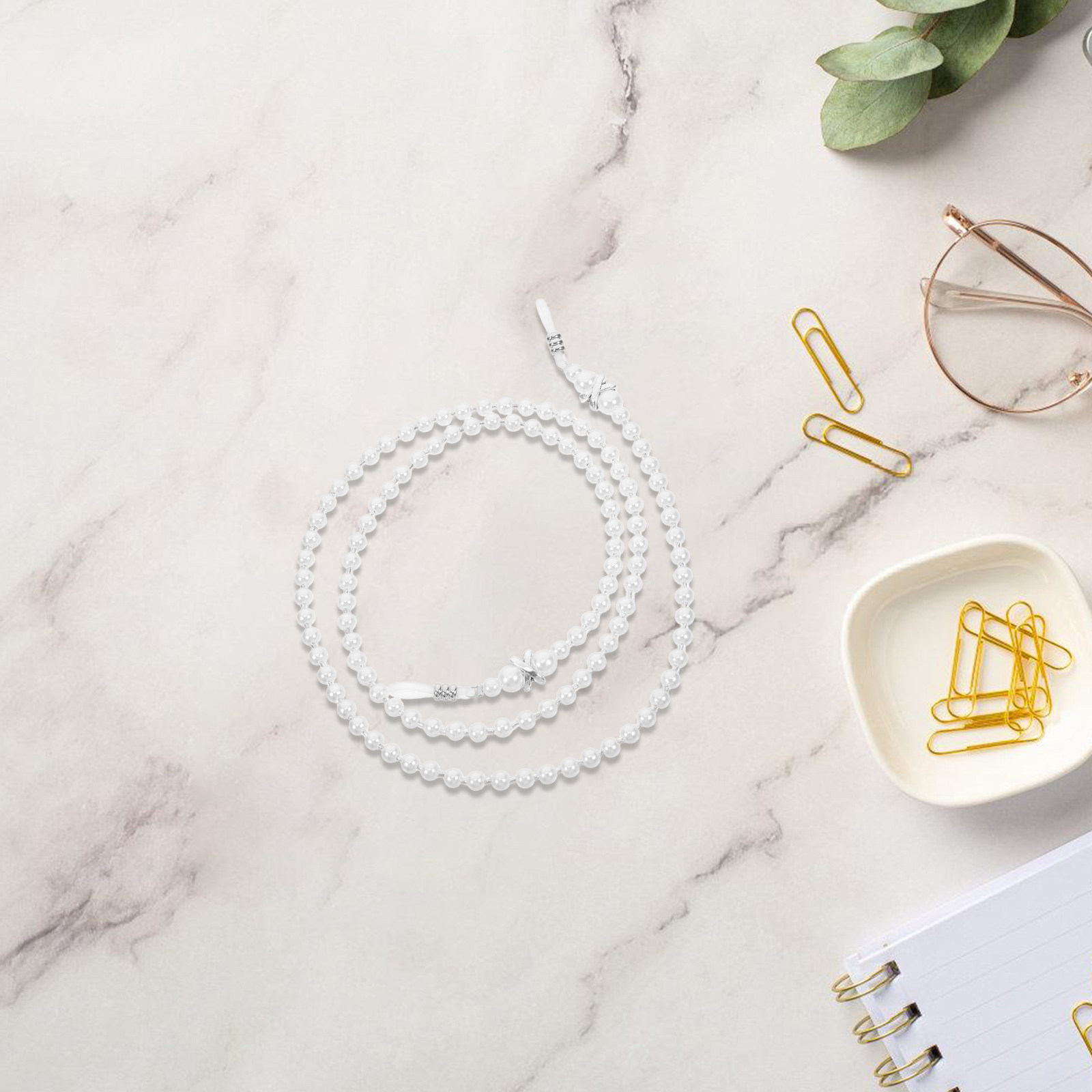 Mask Chain Holder - Catena per Occhiali con Perle, Cinturino