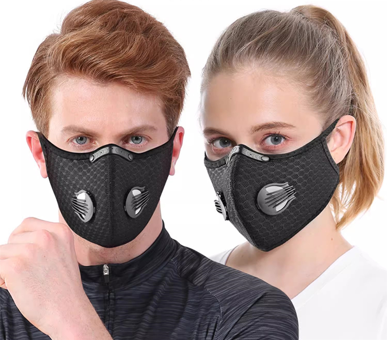 Anti Pollution Mask - Maschera da ciclismo sportiva, lavabile e